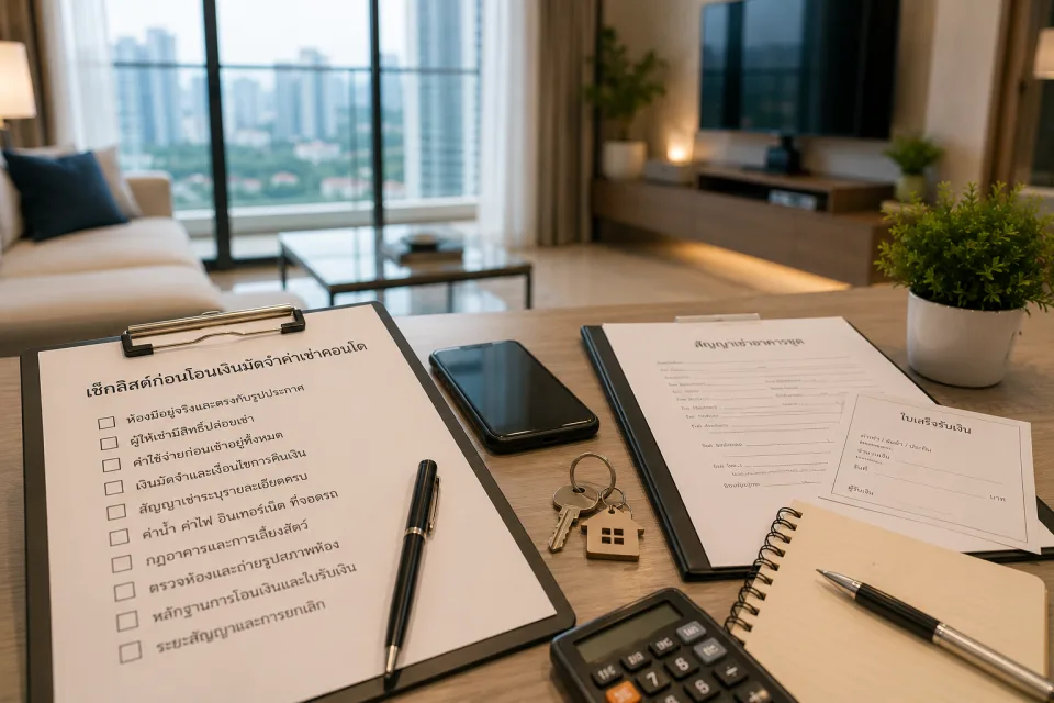 Checklist before paying a condo rental deposit in Thailand