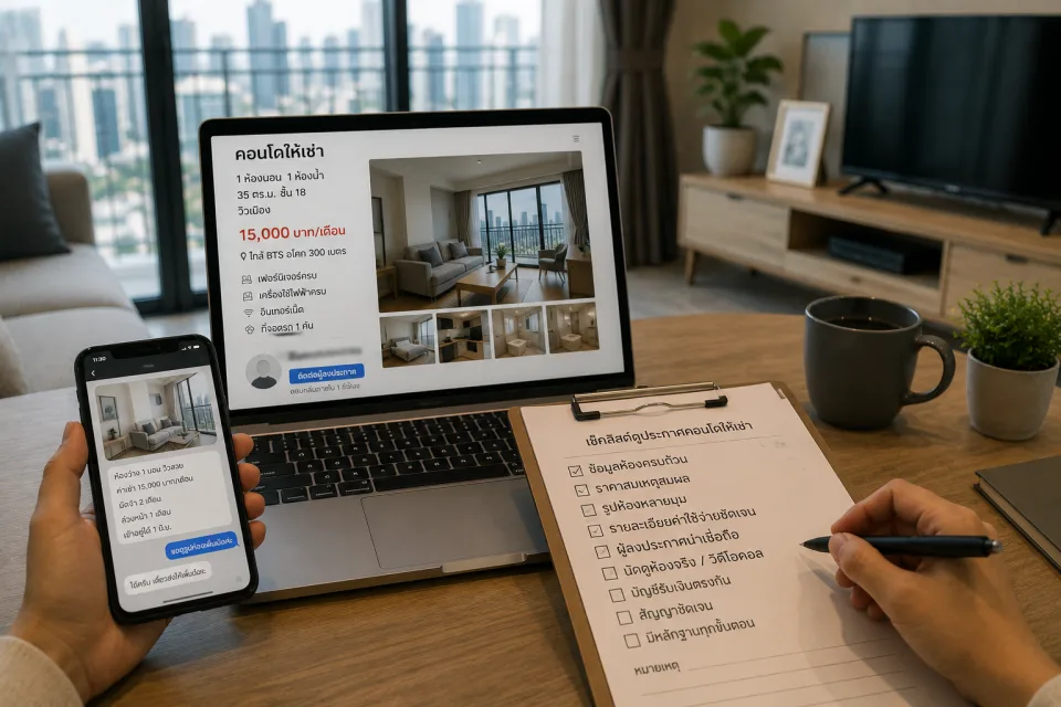 Checklist for verifying whether a condo rental listing in Thailand is reliable