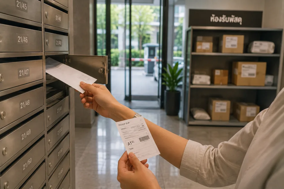 Checking for parcels and mail left at the former condo after moving out