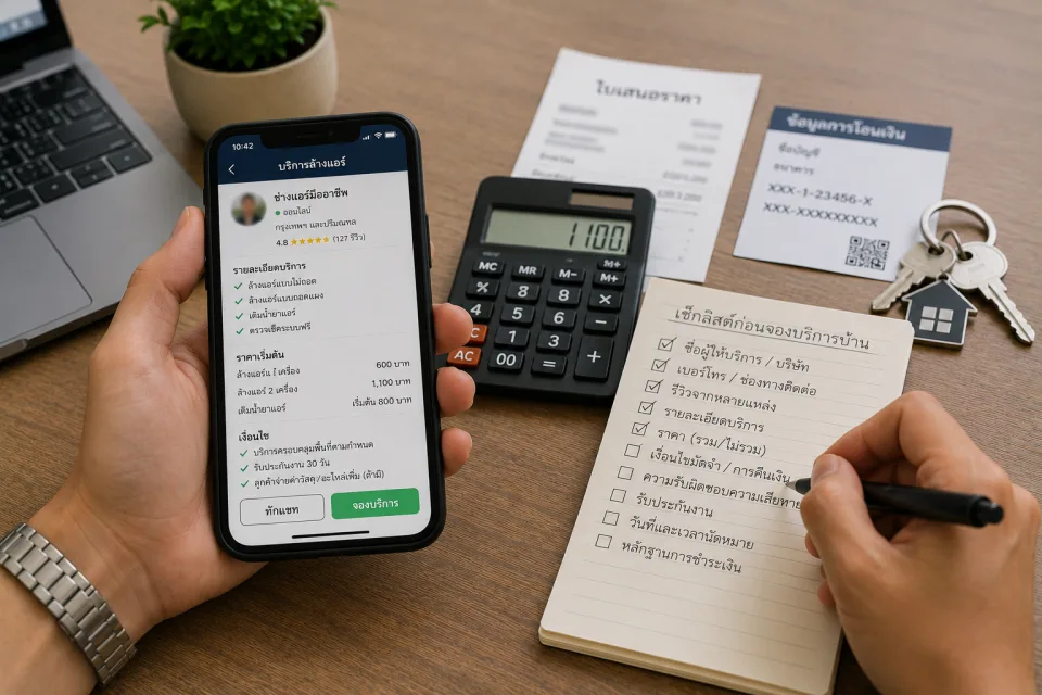 Checking an online home service provider and evidence before transferring a deposit
