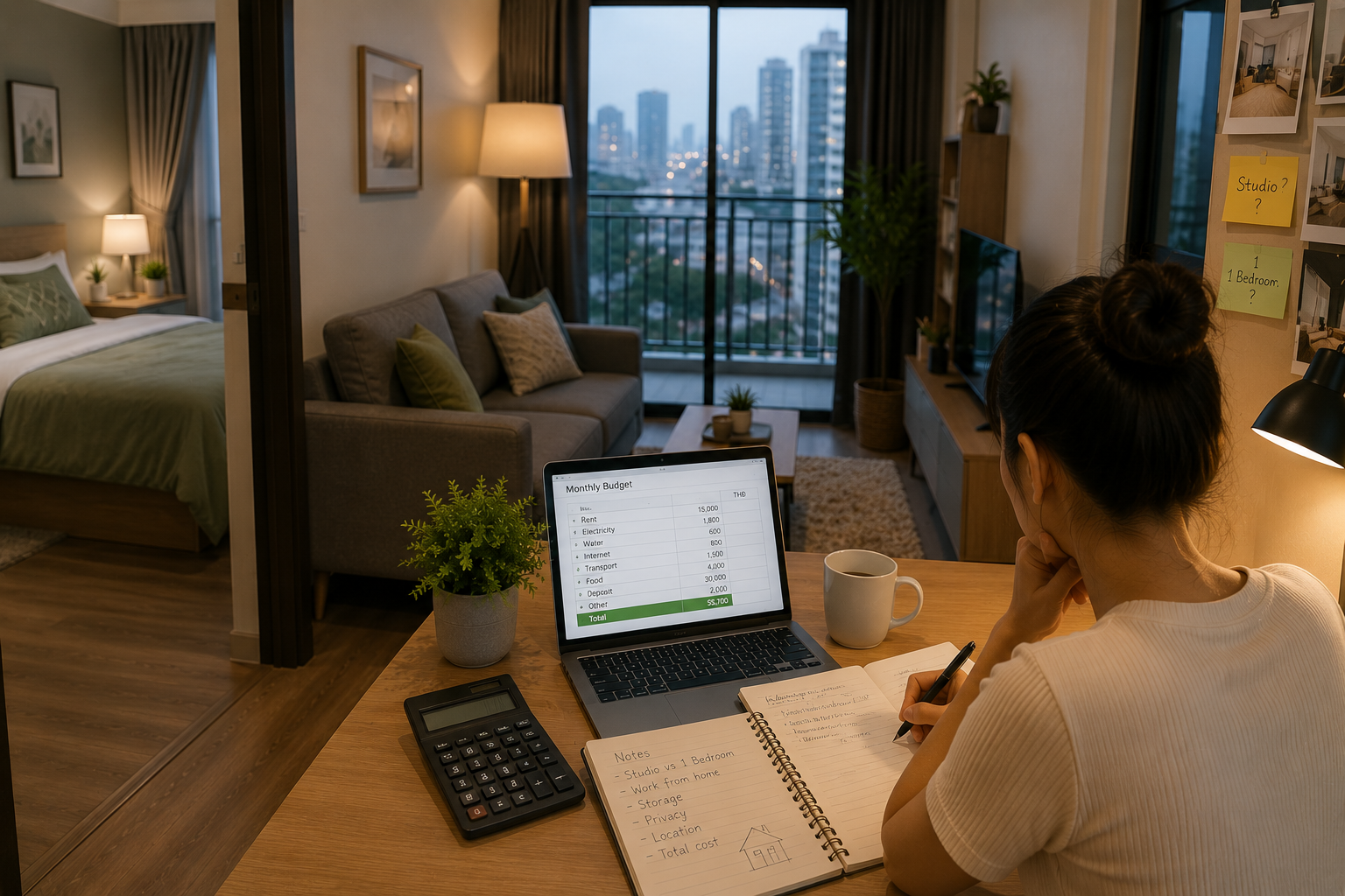 การเลือกคอนโด 1 ห้องนอนสำหรับทำงานที่บ้านและอยู่อาศัยระยะยาว